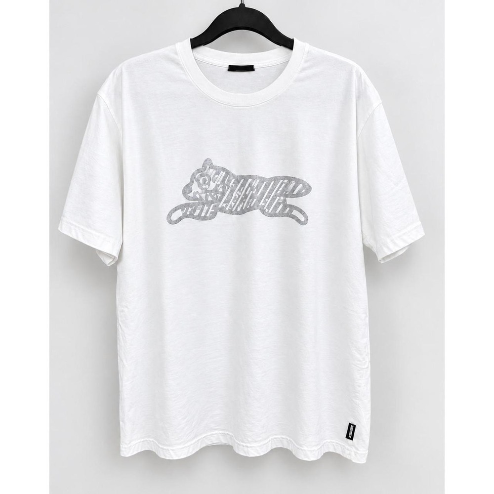 Icecream Running Dog Graphic T-Shirt White Silver Logo 2X Streetwear Tee